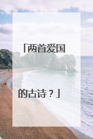 两首爱国的古诗?