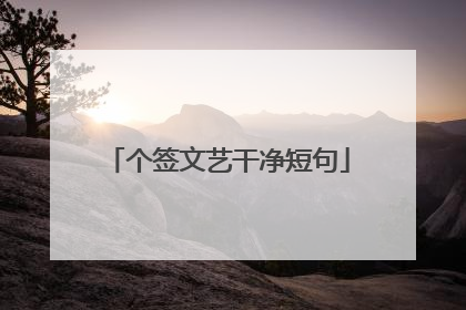 个签文艺干净短句