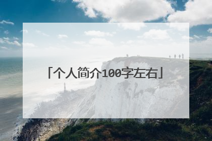 个人简介100字左右