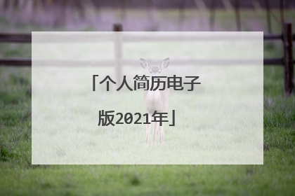 个人简历电子版2021年