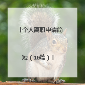 个人离职申请简短(10篇)