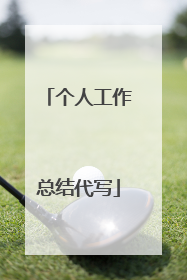 个人工作总结代写
