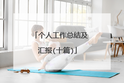 个人工作总结及汇报(十篇)