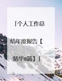 个人工作总结年度报告【精华8篇】