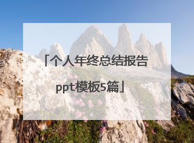 个人年终总结报告ppt模板5篇