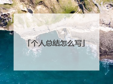 个人总结怎么写