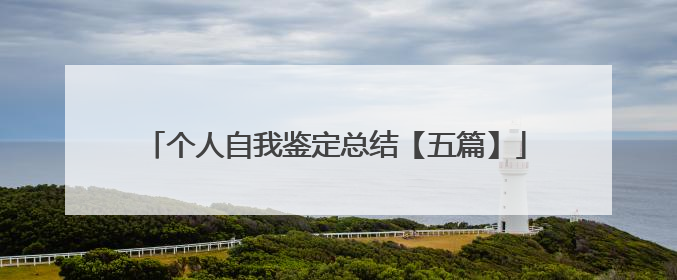个人自我鉴定总结【五篇】