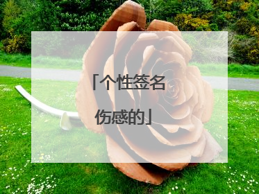 个性签名 伤感的