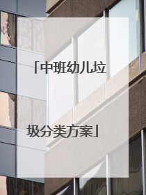 中班幼儿垃圾分类方案