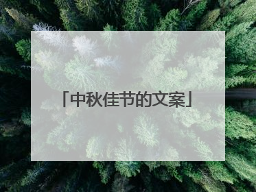 中秋佳节的文案
