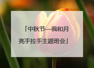 中秋节——我和月亮手拉手主题班会