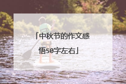 中秋节的作文感悟50字左右