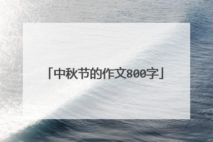 中秋节的作文800字