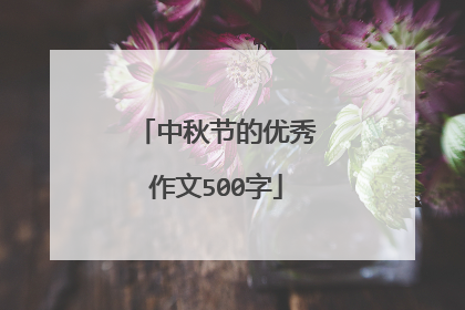 中秋节的优秀作文500字