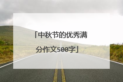 中秋节的优秀满分作文500字