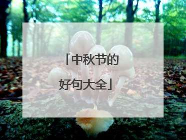 中秋节的好句大全