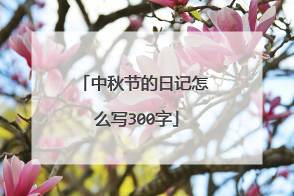 中秋节的日记怎么写300字