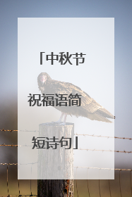中秋节祝福语简短诗句