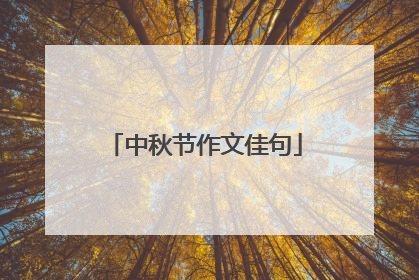 中秋节作文佳句