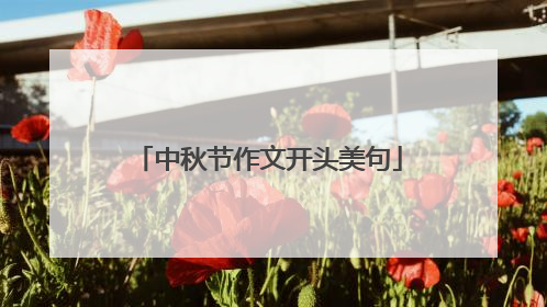 中秋节作文开头美句