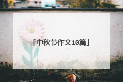 中秋节作文10篇