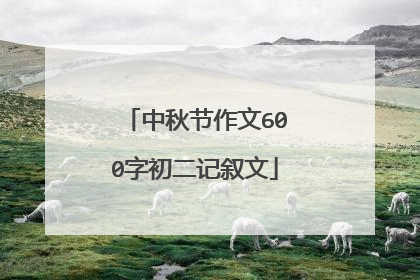 中秋节作文600字初二记叙文