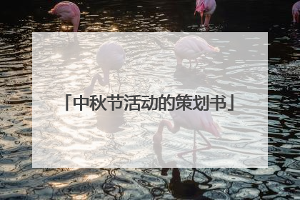 中秋节活动的策划书