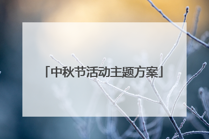 中秋节活动主题方案
