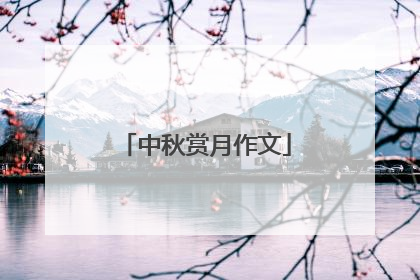 中秋赏月作文
