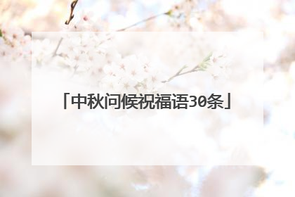 中秋问候祝福语30条