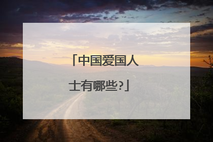 中国爱国人士有哪些?
