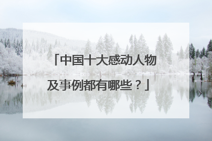 中国十大感动人物及事例都有哪些？