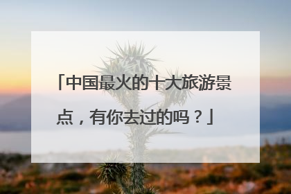 中国最火的十大旅游景点,有你去过的吗?