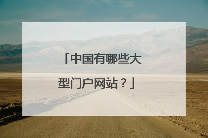 中国有哪些大型门户网站?