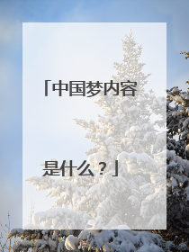 中国梦内容是什么?