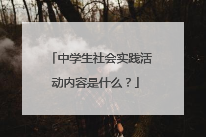 中学生社会实践活动内容是什么？
