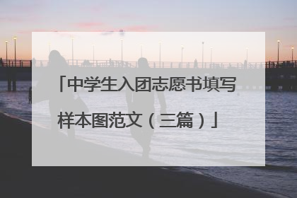 中学生入团志愿书填写样本图范文(三篇)