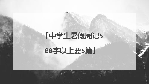 中学生暑假周记500字以上要5篇