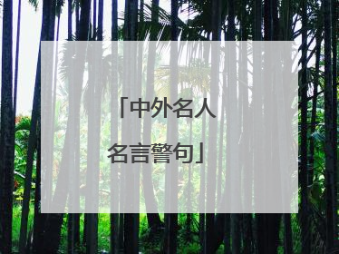 中外名人名言警句