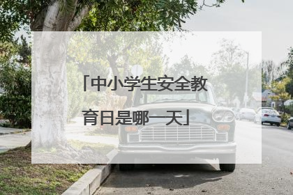 中小学生安全教育日是哪一天