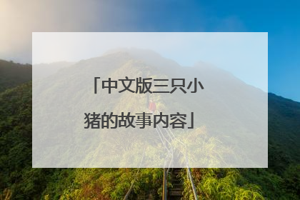 中文版三只小猪的故事内容