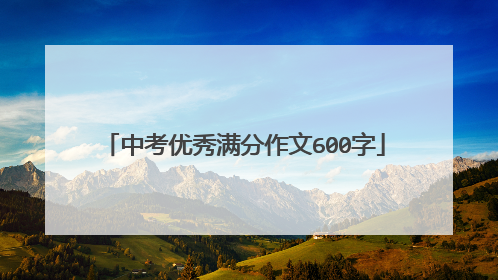 中考优秀满分作文600字