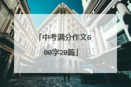 中考满分作文600字20篇