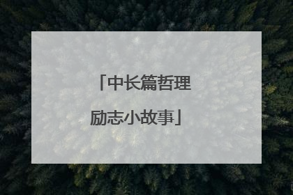 中长篇哲理励志小故事