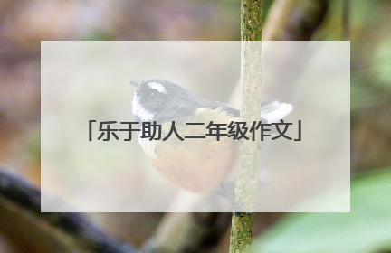乐于助人二年级作文