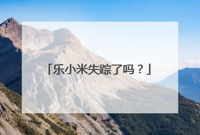乐小米失踪了吗?