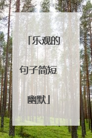 乐观的句子简短幽默