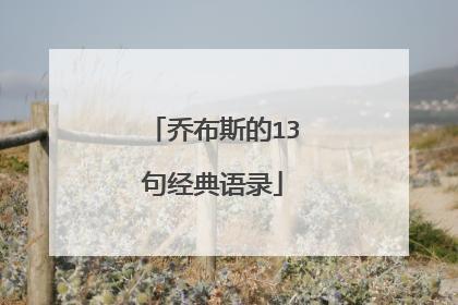 乔布斯的13句经典语录