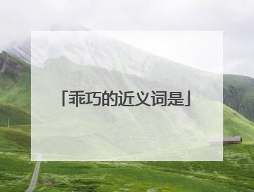 乖巧的近义词是