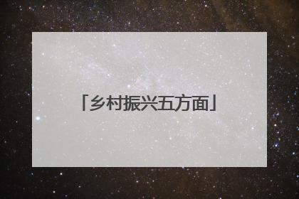 乡村振兴五方面